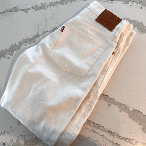 Levi's Denim - Levi’s Premium 501 white skinny jeans